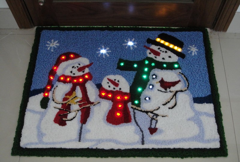 FY-002-F01 снеговик TRUFTING DOORMAT ковер светильника электрической лампочки FY-002-F01 дешевые снеговик TRUFTING DOORMAT ковер светильника электрической лампочки