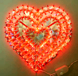 дешевые рождественские сердца пластиковая рамка светильника электрической лампочки
