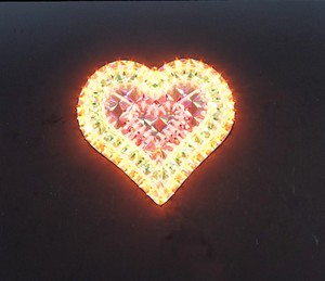 Рождество сердце пластиковая рамка светильника электрической лампочки дешевые рождественские сердца пластиковая рамка светильника электрической лампочки - Пластиковые огни кадра manufactured in China 