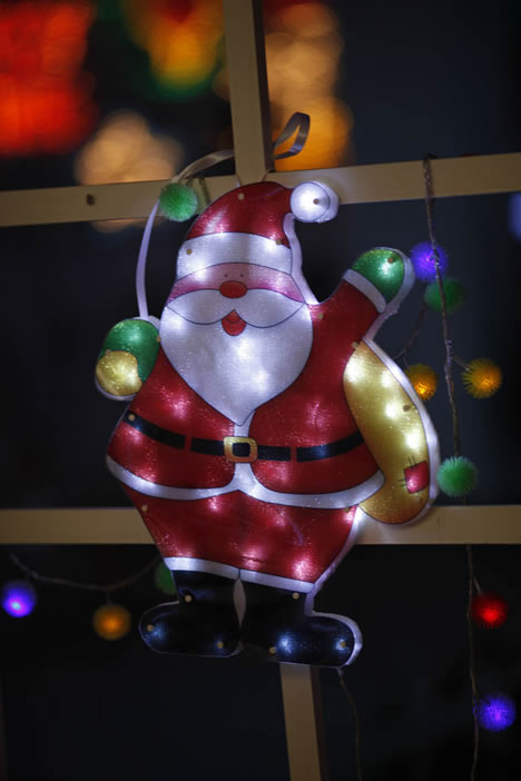 FY-60303 cheap christmas santa claus window light bulb lamp