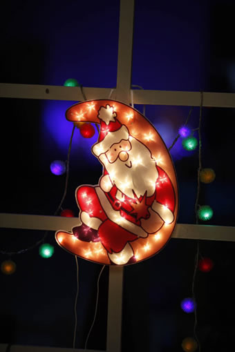 FY-60312 дешево Рождество Санта-Клаус окна светильника электрической лампочки