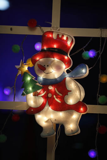 FY-60606 дешево снег Рождественский человек окна светильника электрической лампочки