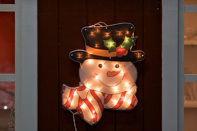 FY-60609 дешево снег Рождественский человек окна светильника электрической лампочки